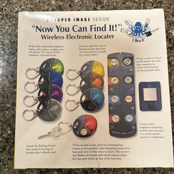 NEW Sharper Image “Find It” tiles for devices or items - Picture 2 of 4